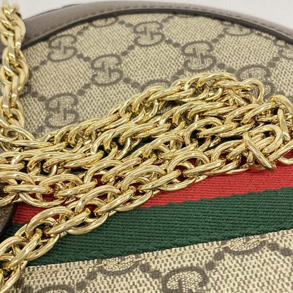 GUCCI Authentic Brown Leather Shoulder Bag - Picture 8 of 9